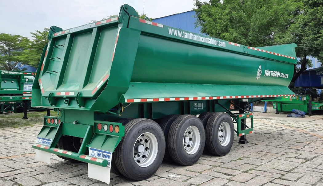 Rơ Moóc Ben 24 Khối 3 Trục 1 Trục Rút