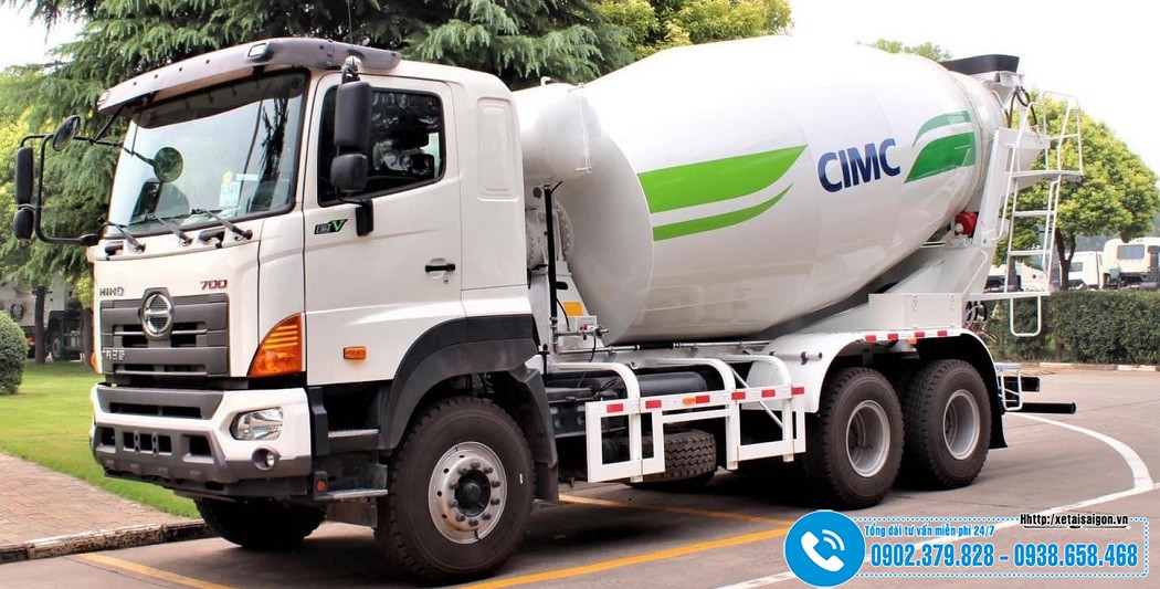Xe Bồn Trộn Bê Tông HINO 12 Khối - 12M3