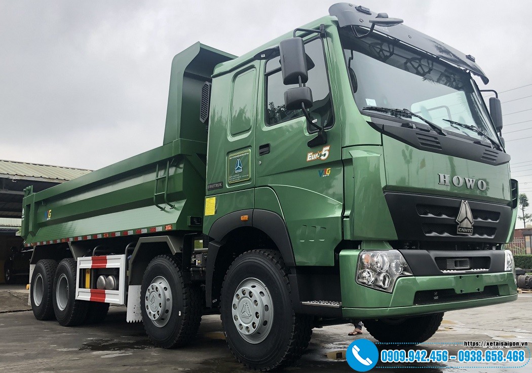Xe Ben Howo 4 Chân – Thùng Đúc 6M4 – 17 Tấn – 15 Khối