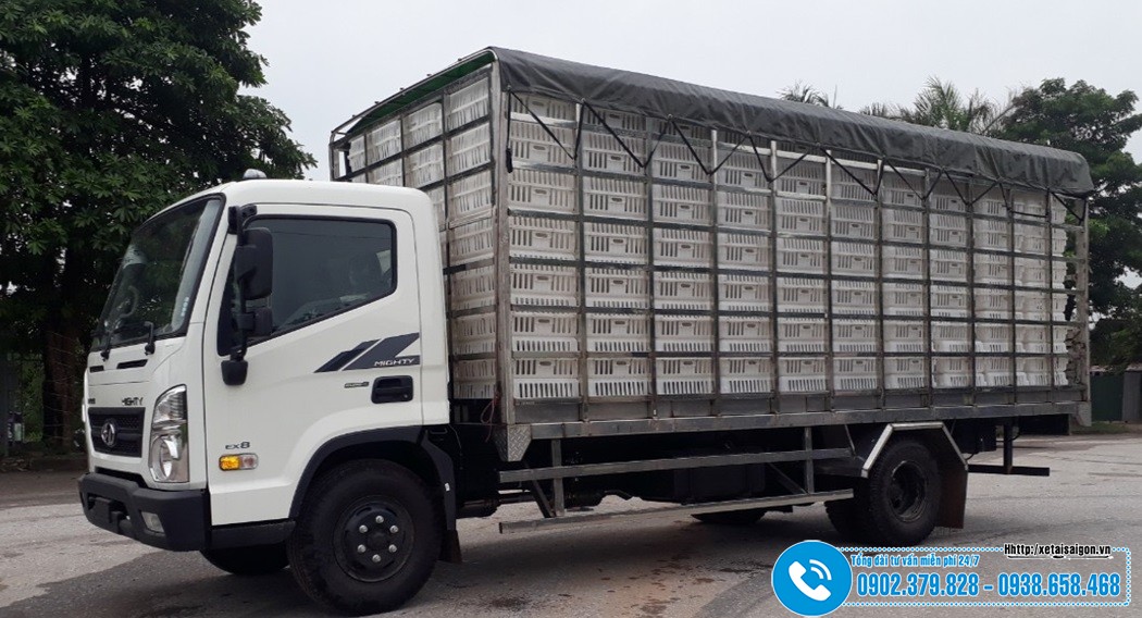 Xe Chở Gia Cầm Hyundai EX8L 6 Tấn - Thùng 224 Lồng Gà