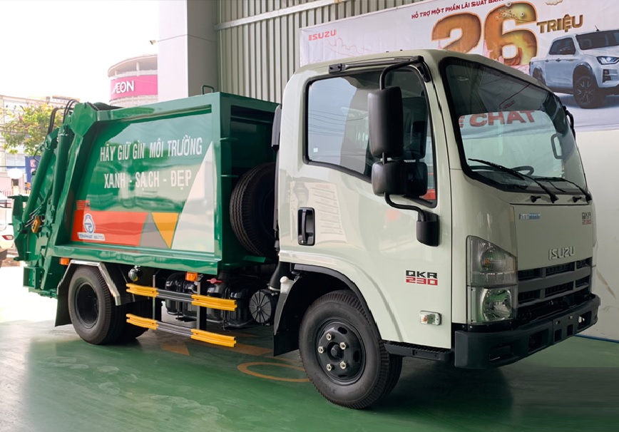 Xe Cuốn Ép Rác 3 Khối ISUZU QLR77FE4