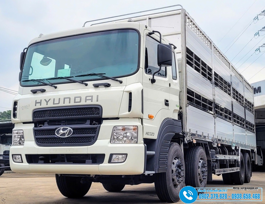 Xe Hyundai 4 Chân HD320 Euro 5 - Thùng Chở Heo 3 Tầng