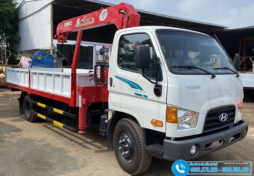 Xe Hyundai 7 Tấn Mighty 110Sp - Gắn Cẩu Unic 3 Tấn 4 Khúc