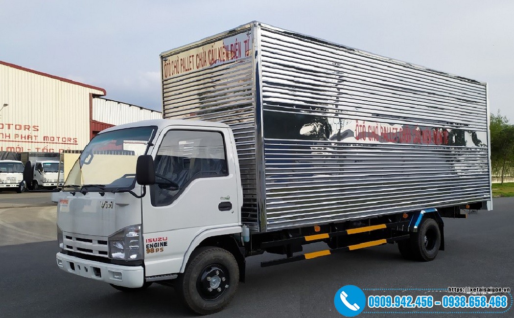 Xe Isuzu Vĩnh Phát 1.9 Tấn Thùng Kín Chở Pallet Dài 6M2 Cao 2M4