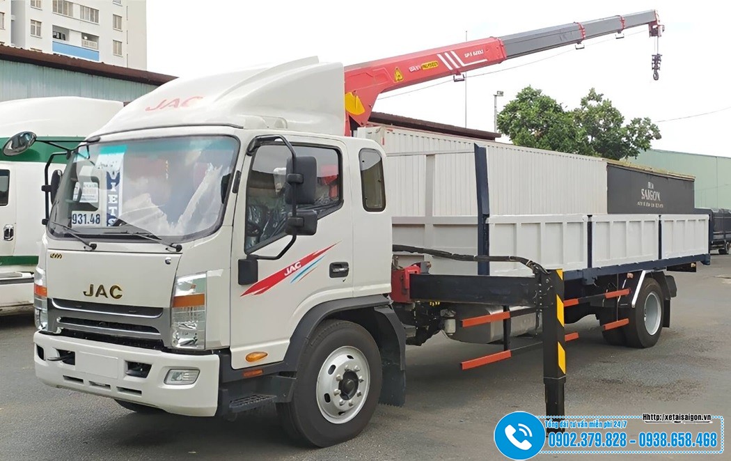 Xe Jac N900S 9 Tấn - Gắn Cẩu Sany Palfienger 3 Tấn 4 Khúc