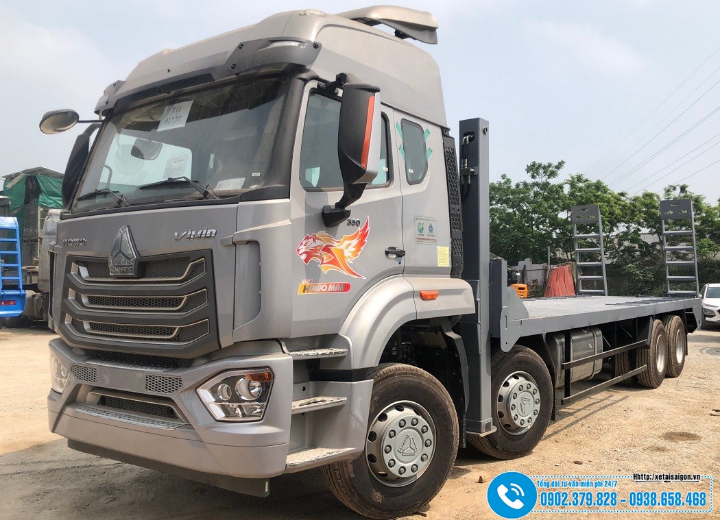 Xe Nâng Đầu Chở Máy Công Trình HOWO 4 Chân