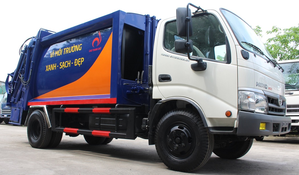 Xe Ép Rác Hino 6 Khối | Xe Cuốn Rác Hino XZU342L – 6M3 – 6 Khối