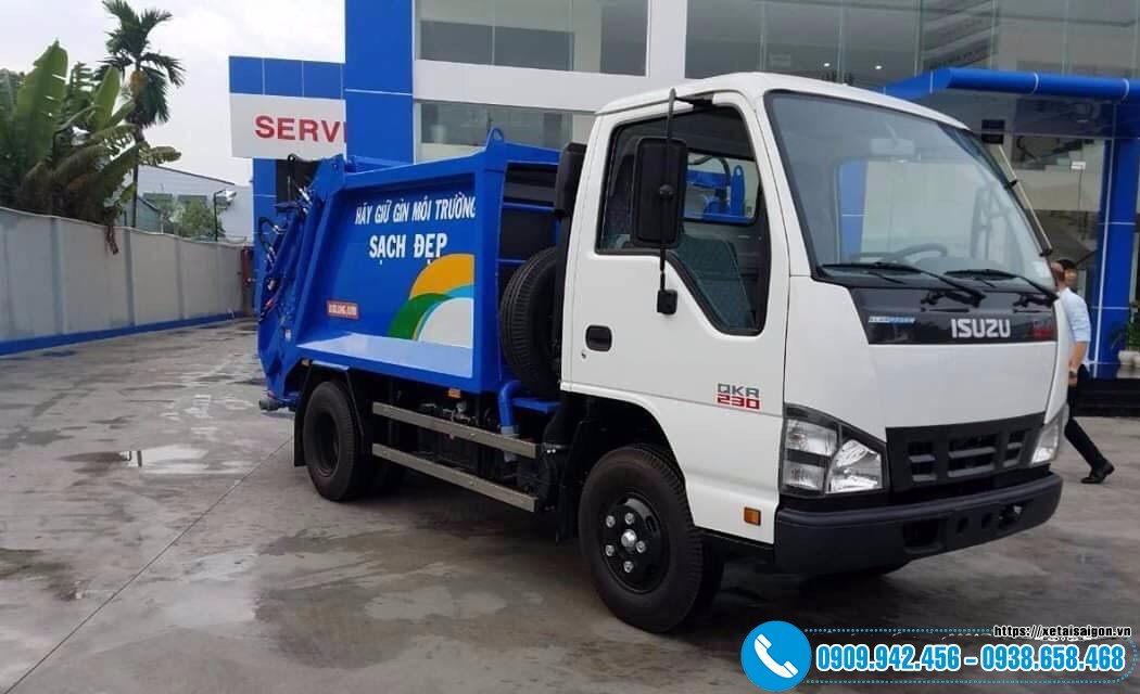 Xe Ép Rác Isuzu 4 Khối