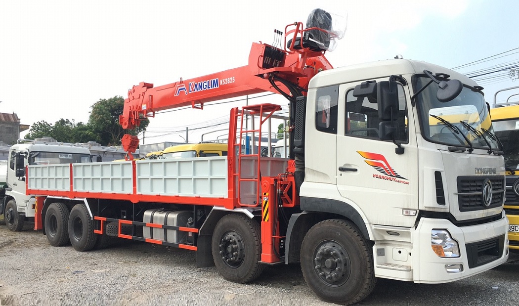 Xe tải DongFeng 4 Chân Gắn Cẩu Kanglim 12 Tấn