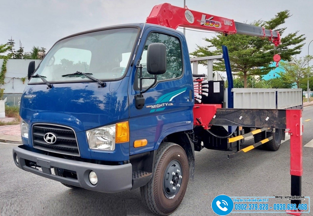 Xe tải Hyundai W11XL 7 Tấn - Gắn Cẩu Unic 3 Tấn