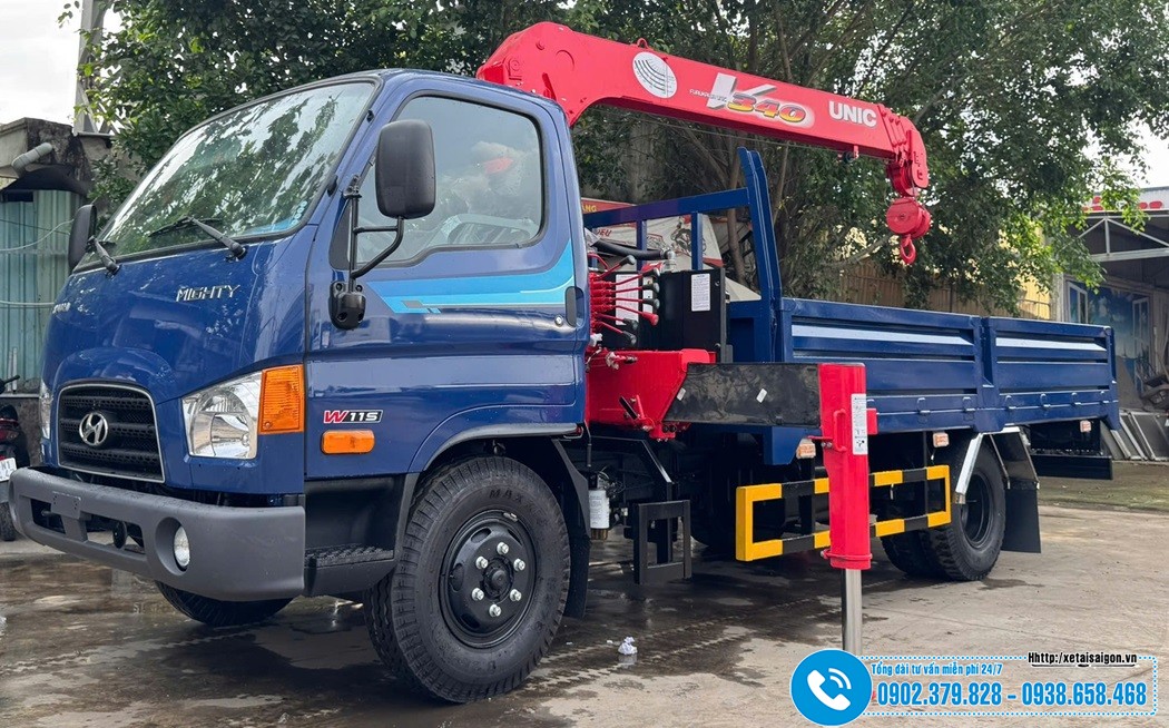 Xe tải Hyundai W11S 6T5 - Gắn Cẩu 3 Tấn UNic UR-V344