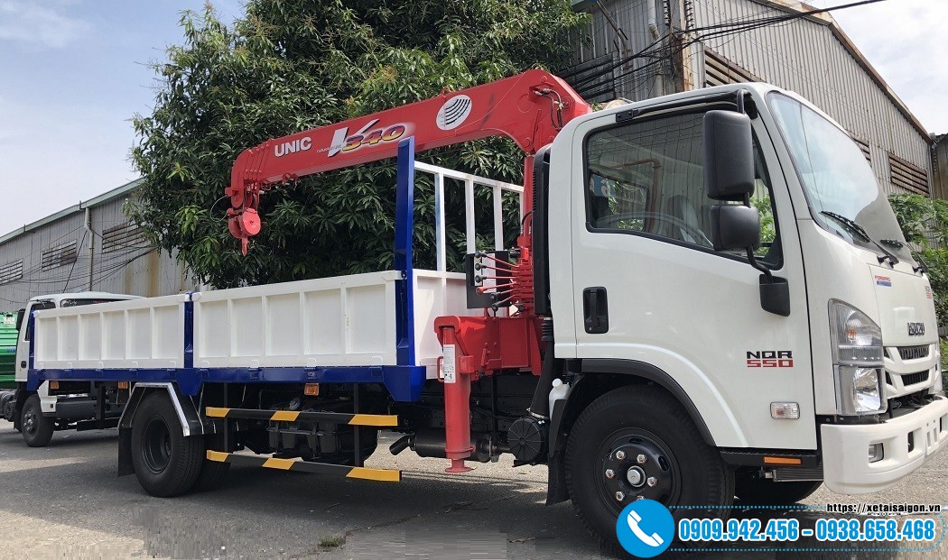 Xe tải Isuzu 5 Tấn NQR75L Gắn Cẩu 3 Tấn 5 Khúc