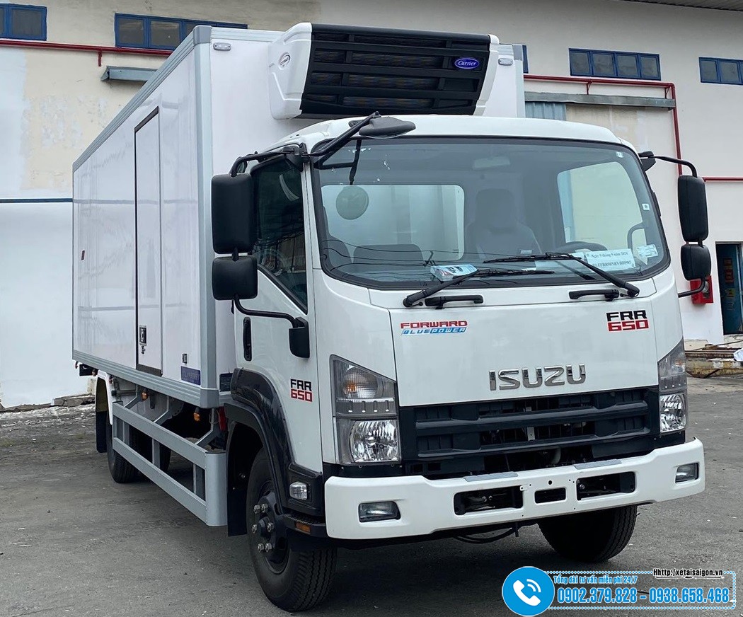 Xe tải Isuzu 6 Tấn Thùng Đông Lạnh - Gắn Máy Lạnh Carrier Âm 22 