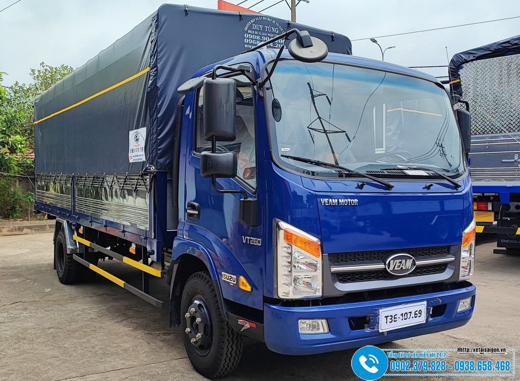 Xe tải Veam 1.9 Tấn VT260 - Thùng Bạt Dài 6M2