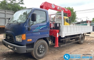Xe Hyundai W11XL 7 Tấn - Gắn Cẩu UNIC V375 - 3 Tấn - 5 Khúc