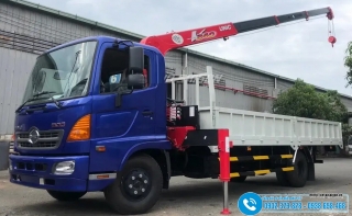 Xe tải Hino 6.4 Tấn FC9JLTC 6T4 - Gắn Cẩu Unic 3 Tấn