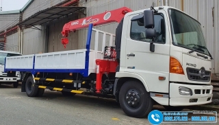 Xe tải Hino 6.4 Tấn Gắn Cẩu Unic 3 Tấn 4 Khúc