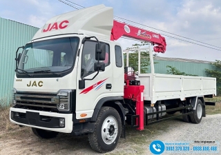 Xe tải Jac 9 Tấn Gắn Cẩu 5 Tấn 4 Khúc