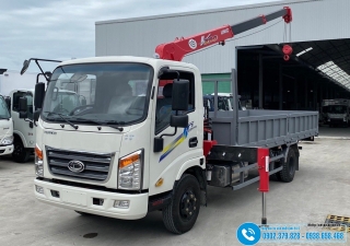 Xe tải Teraco 345SL 3.45 Tấn - Gắn Cẩu Unic 3 Tấn Thùng Dài 5M6